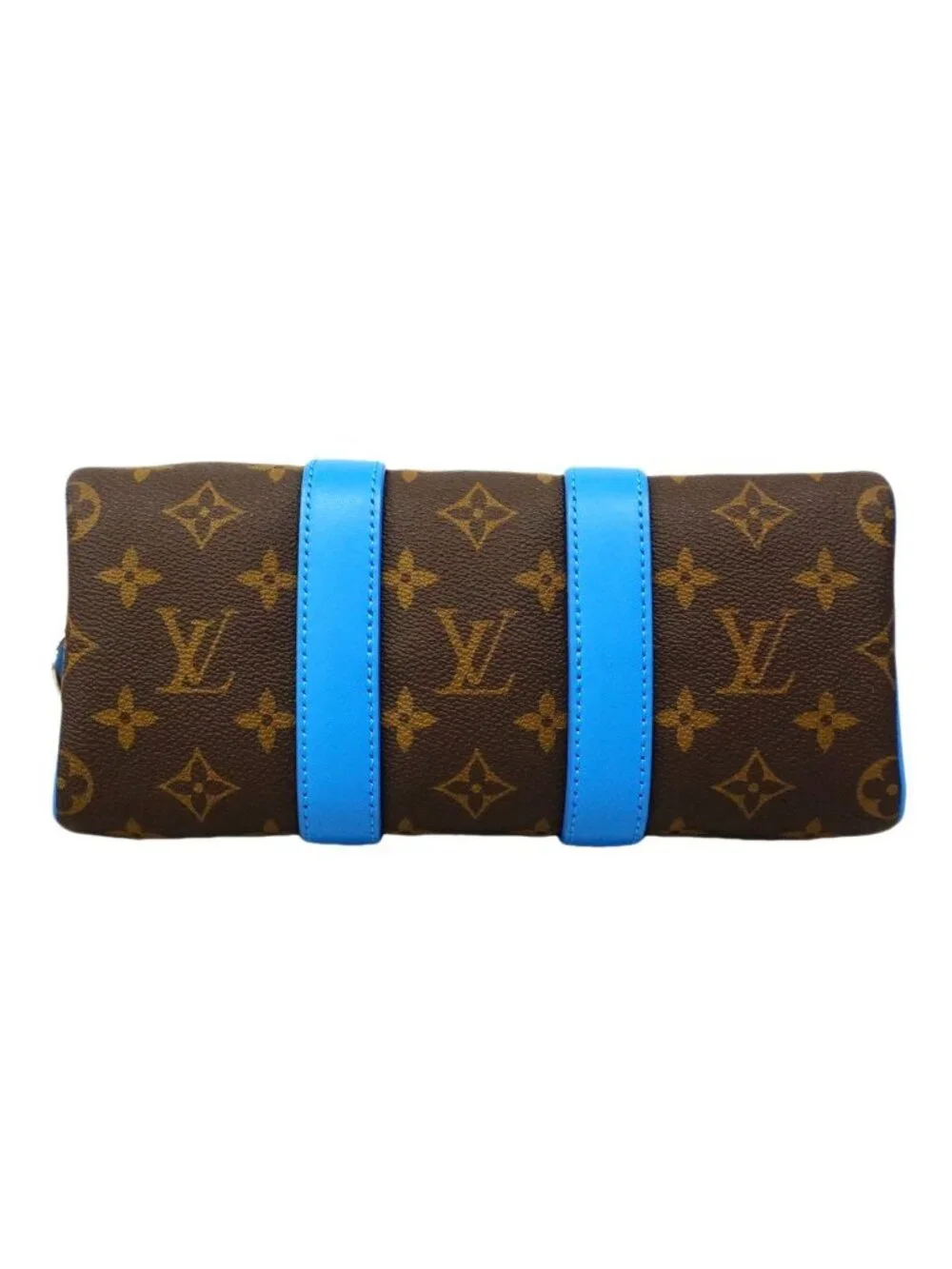 Louis Vuitton Handbag Monogram Keepall Bandouliere 25 Brown Gaston Blue 2-Way